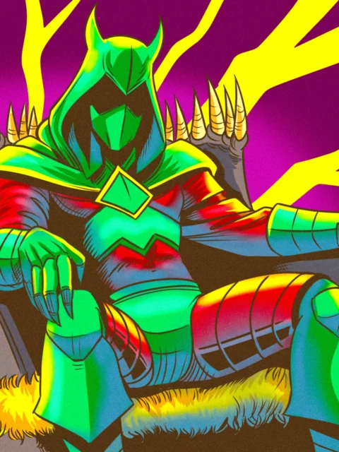 Alternative view of Dark Lord Art Fantasy Art Print from Ward TCG