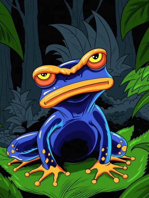 Alternative view of Dart Frog Art Fantasy Canvas Print from Ward TCG