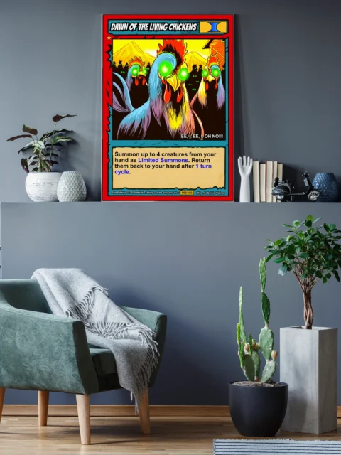 Dawn Of The Living Chickens Fantasy Canvas Artwork from Ward TCG