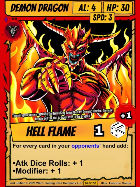 Alternative view of Demon Dragon Fine Art Canvas from Ward TCG