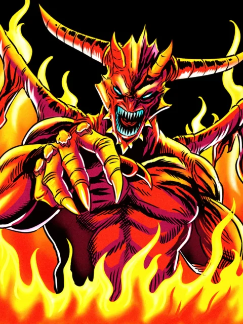 Alternative view of Demon Dragon Art Canvas Print from Ward TCG