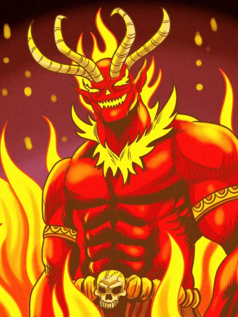 Alternative view of Demon King Art Canvas Print from Ward TCG