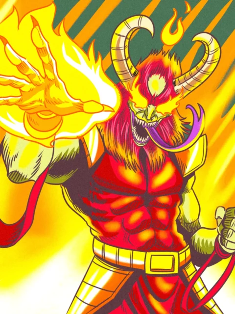 Alternative view of Demon Magic Art Gallery Canvas Print from Ward TCG