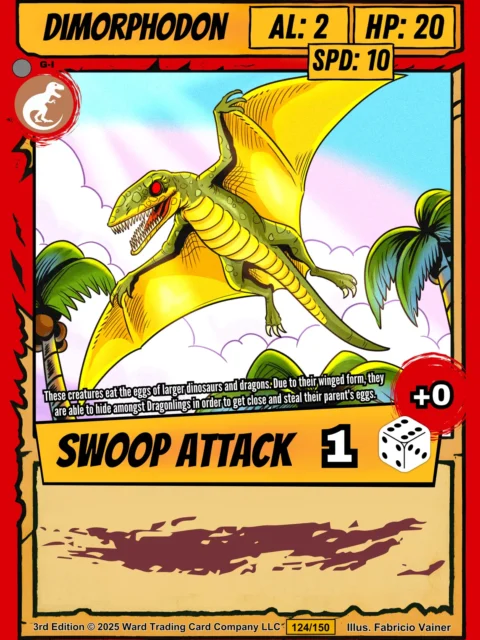 Alternative view of Dimorphodon Fantasy Canvas Artwork from Ward TCG