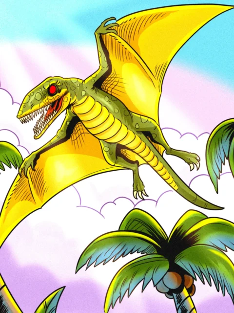 Alternative view of Dimorphodon Art Fantasy Canvas Artwork from Ward TCG
