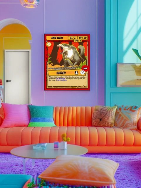 Dire Wolf Fine Art Canvas from Ward TCG