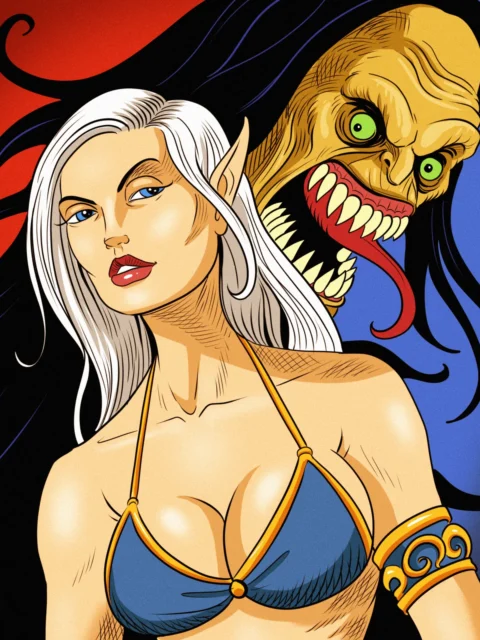 Alternative view of Doppelganger Art Fantasy Art Print from Ward TCG