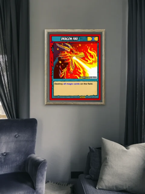 Dragon Fire Fantasy Wall Art from Ward TCG