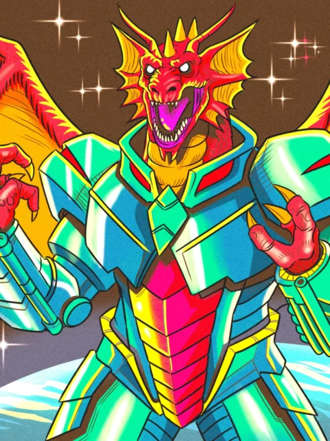 Alternative view of Dragon Power Art Canvas Wall Art from Ward TCG