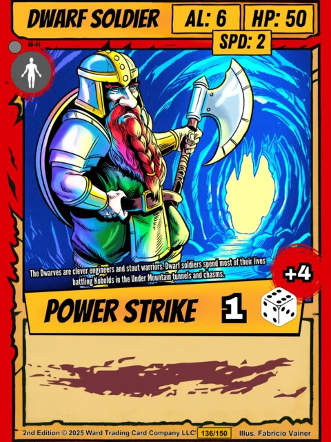 Alternative view of Dwarf Soldier Fantasy Art Print from Ward TCG