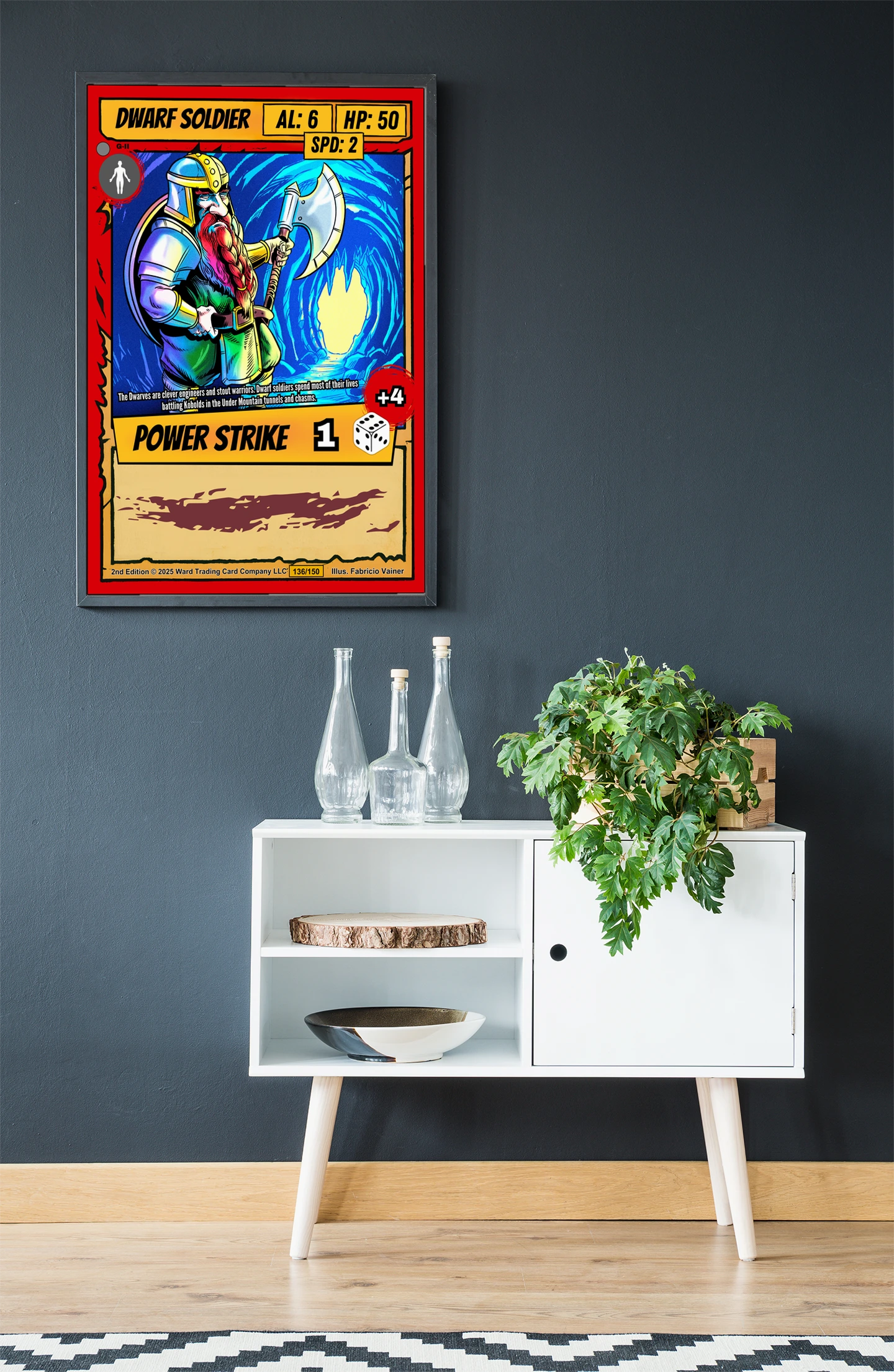 Dwarf Soldier Fantasy Art Print from Ward TCG