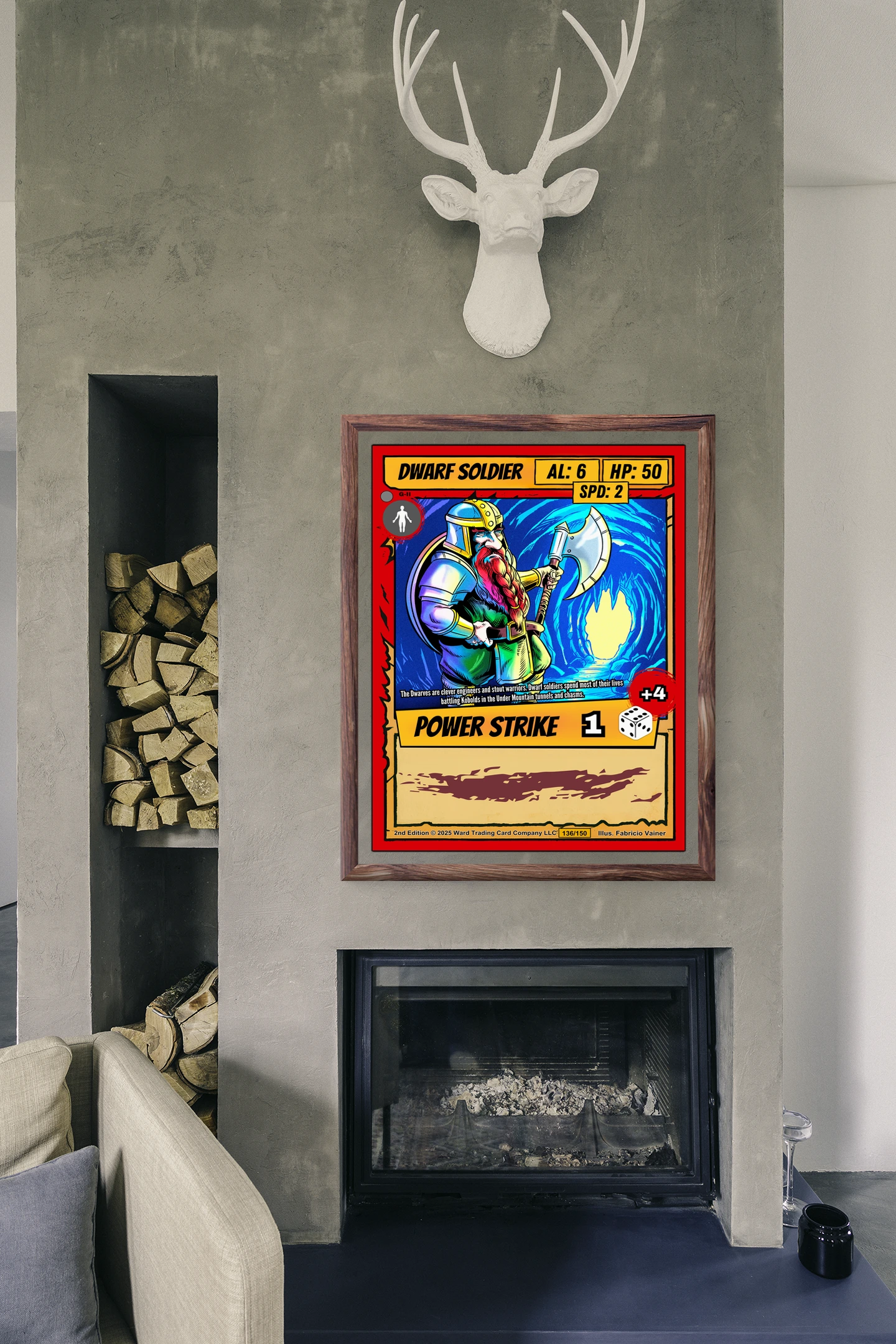 Dwarf Soldier Fantasy Art Print from Ward TCG - Image 4