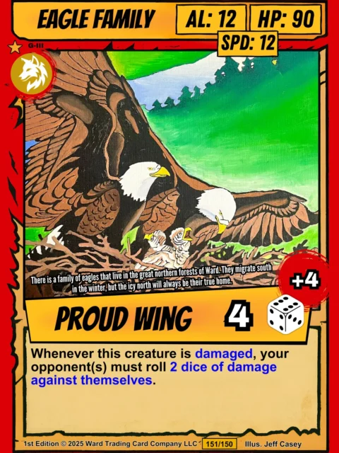 Alternative view of Eagle Family Canvas Wall Art from Ward TCG