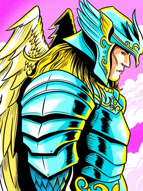 Alternative view of Elte Angel Art Canvas Art Print from Ward TCG