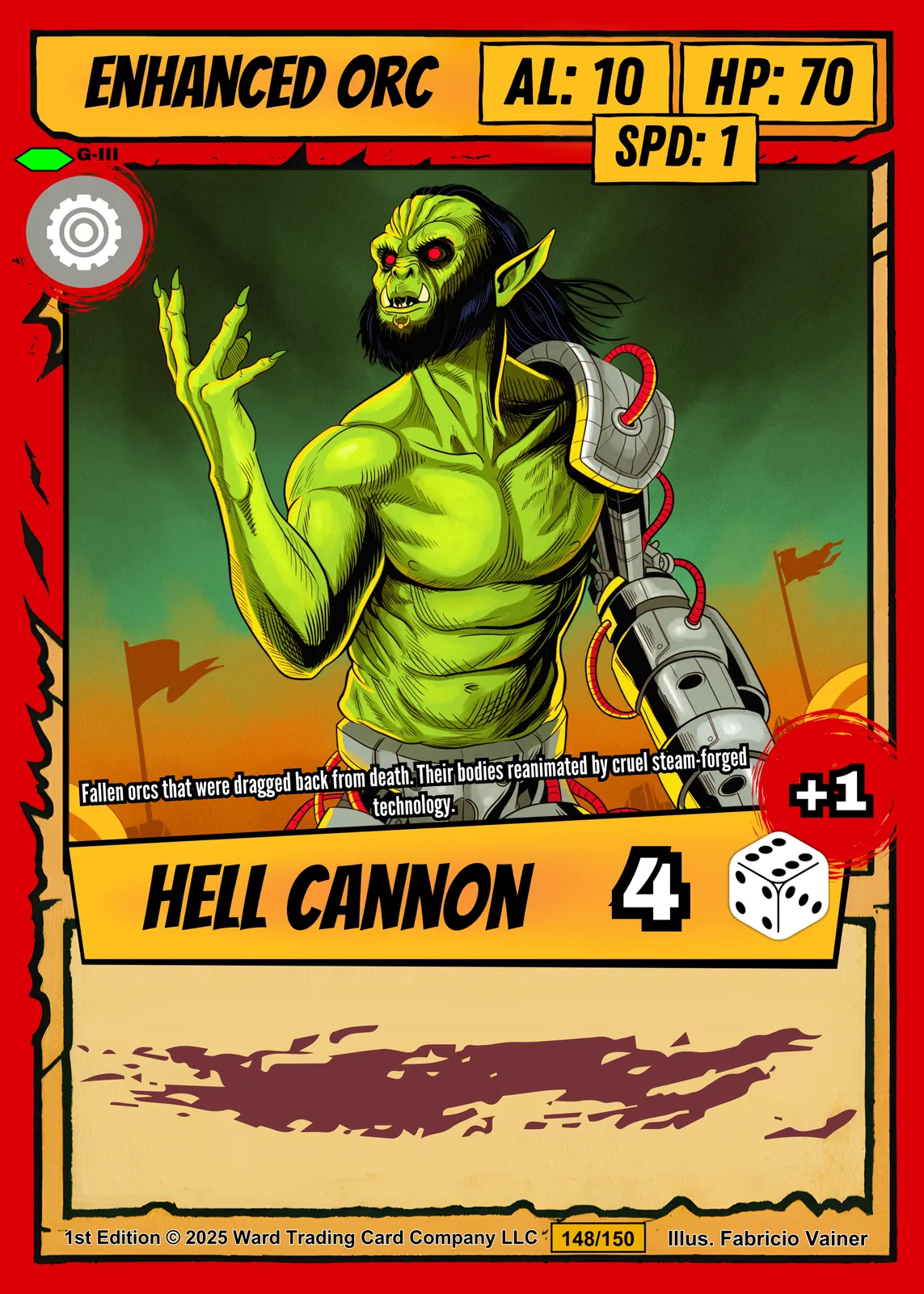 Enhanced Orc Fantasy Canvas Print from Ward TCG - Image 2