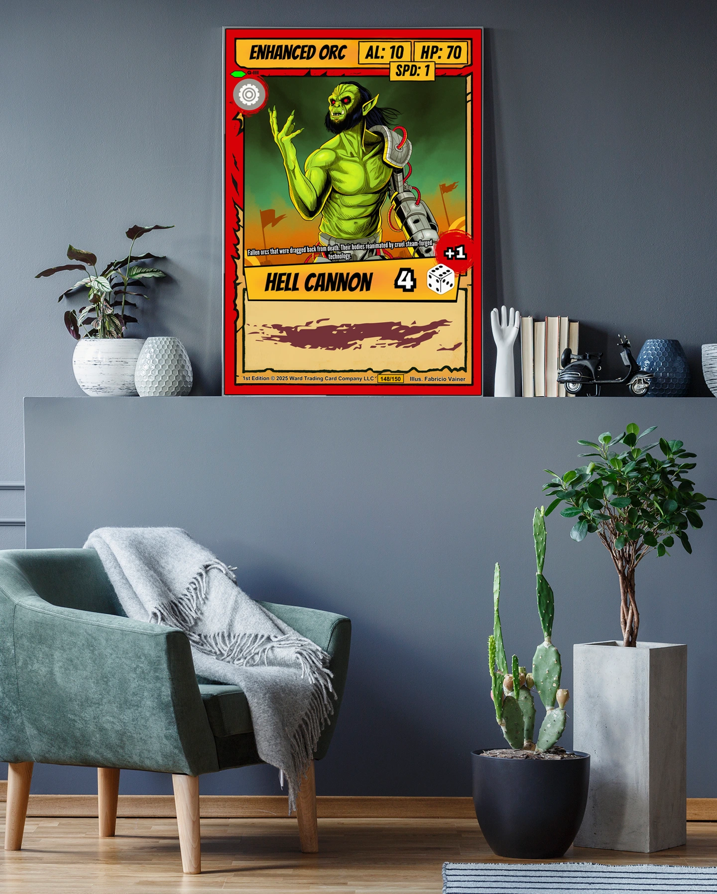 Enhanced Orc Fantasy Canvas Print from Ward TCG - Image 3