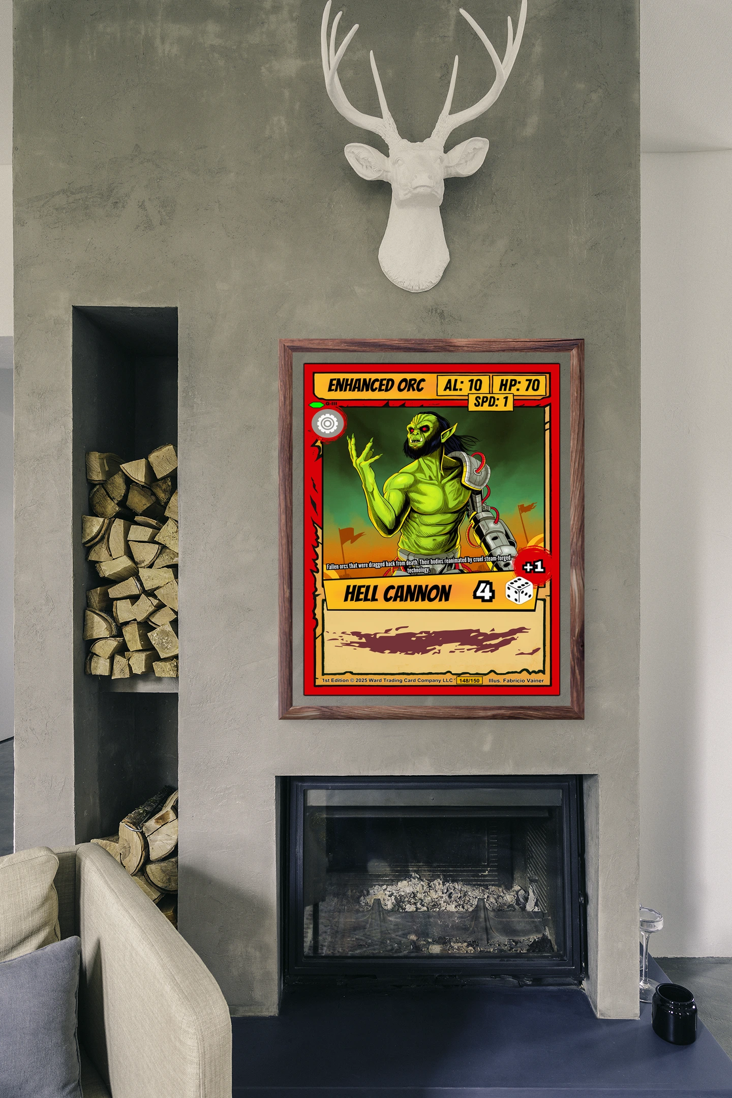 Enhanced Orc Fantasy Canvas Print from Ward TCG