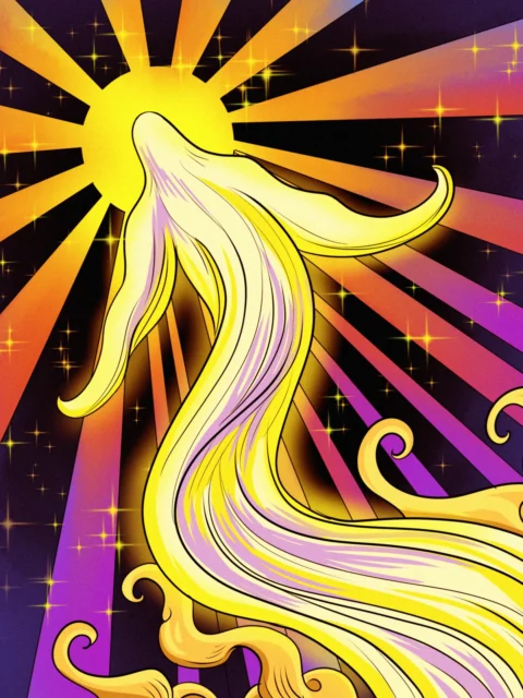 Alternative view of Enlightend Soul Art Fantasy Canvas Artwork from Ward TCG