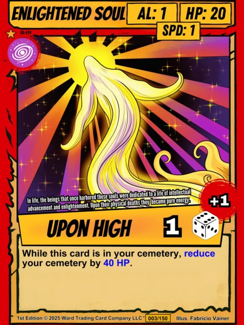 Alternative view of Enlightened Soul Fantasy Canvas Artwork from Ward TCG