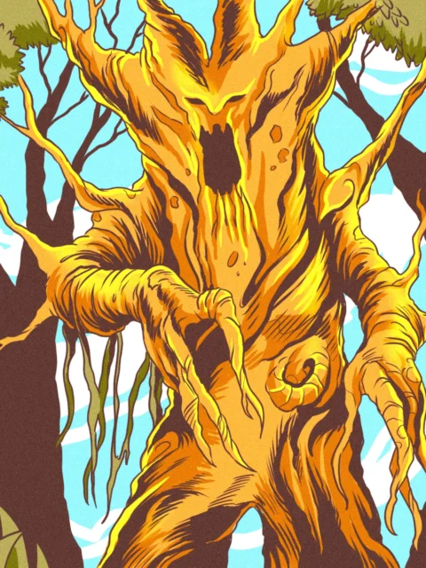 Alternative view of Ent Tree Art Fine Art Canvas from Ward TCG