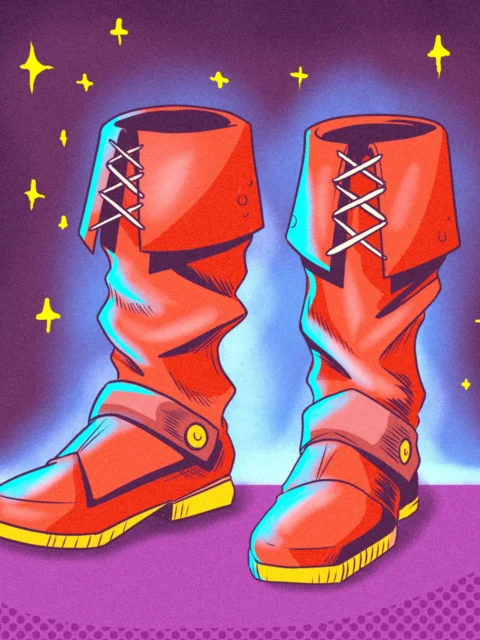 Alternative view of Epic Boots Art Fantasy Wall Art from Ward TCG