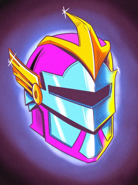 Alternative view of Epic Helmet Art Canvas Art Print from Ward TCG