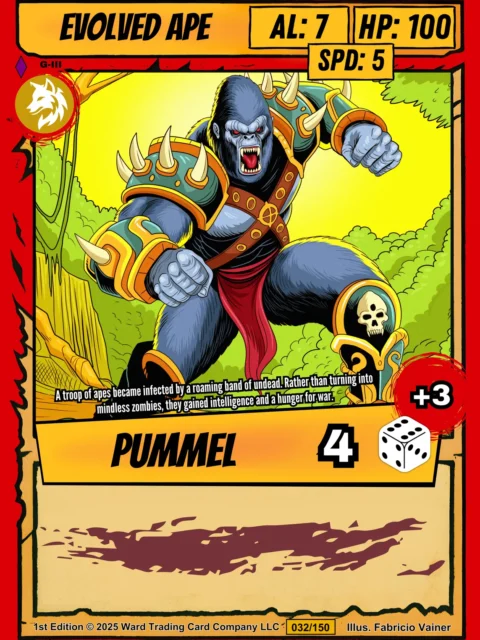 Alternative view of Evolved Ape Fine Art Canvas from Ward TCG