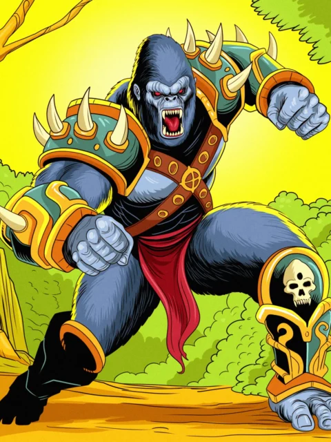 Alternative view of Evolved Ape Art Fine Art Canvas from Ward TCG