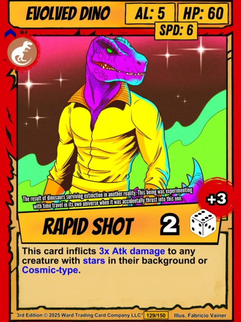 Alternative view of Evolved Dino Gallery Canvas Print from Ward TCG