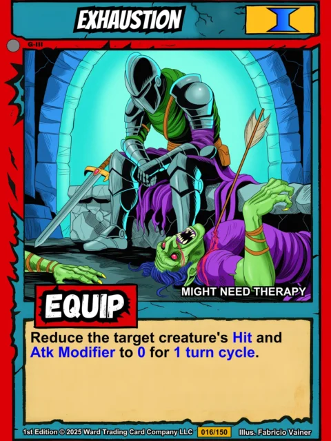 Alternative view of Exhaustion Fantasy Wall Art from Ward TCG