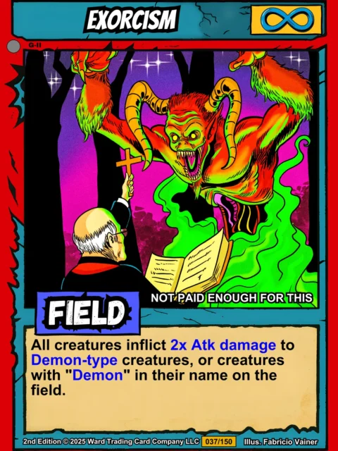 Alternative view of Exorcism Fine Art Canvas from Ward TCG