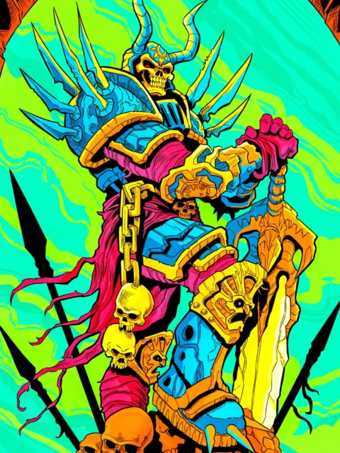 Alternative view of Fallen Crusader Art Fantasy Canvas Print from Ward TCG