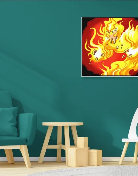 Fire God Art Fantasy Canvas Artwork from Ward TCG