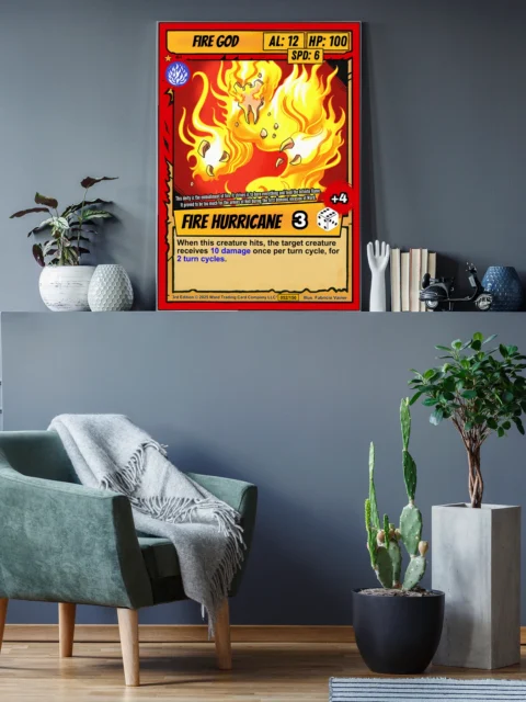 Fire God Fantasy Canvas Artwork from Ward TCG