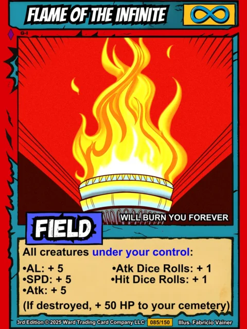 Alternative view of Flame Of The Infinite Fine Art Canvas from Ward TCG