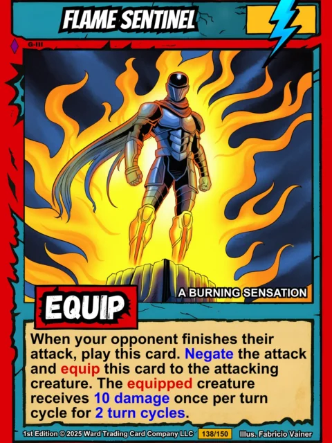 Alternative view of Flame Sentinel Gallery Canvas Print from Ward TCG