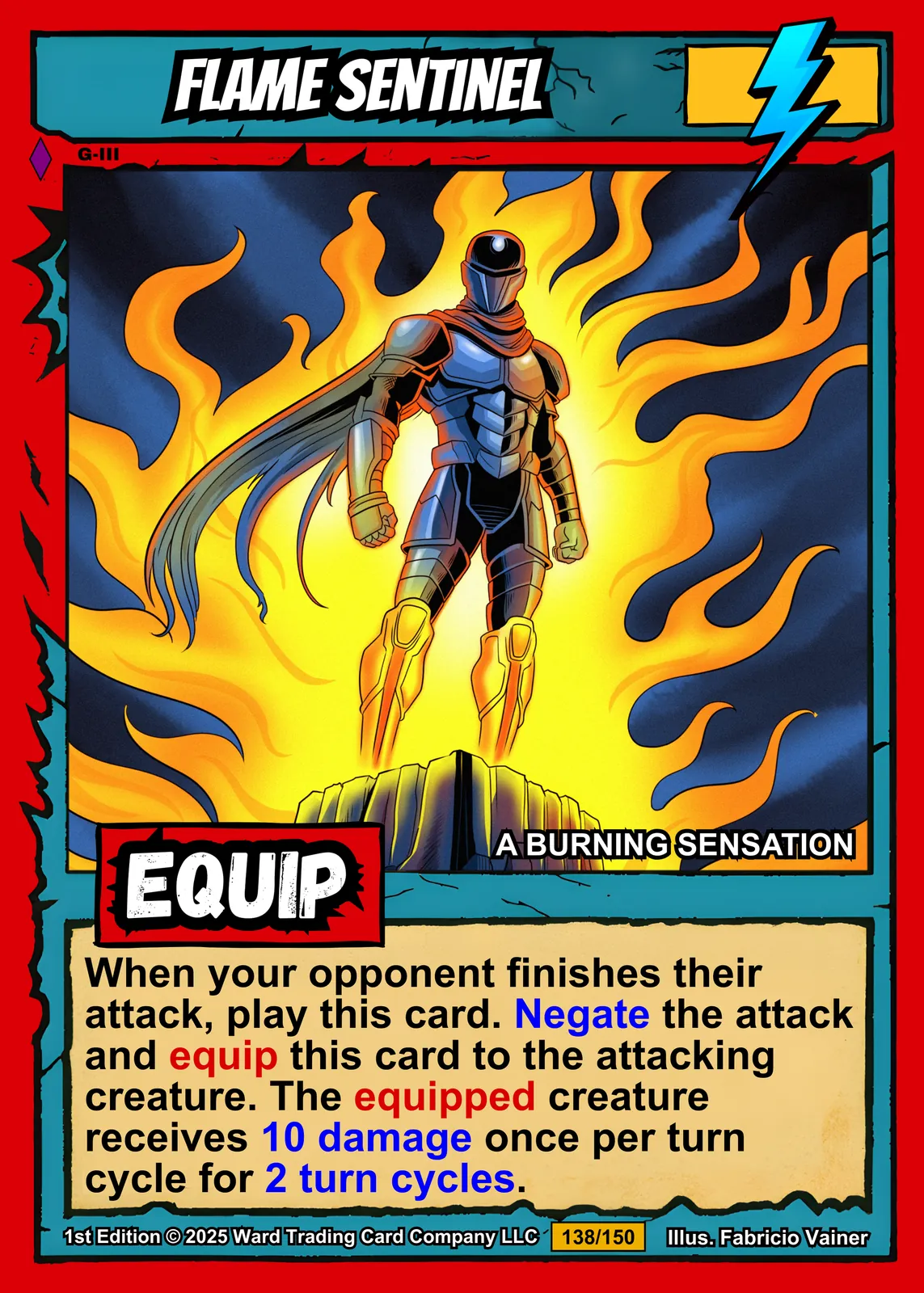 Flame Sentinel Gallery Canvas Print from Ward TCG - Image 2