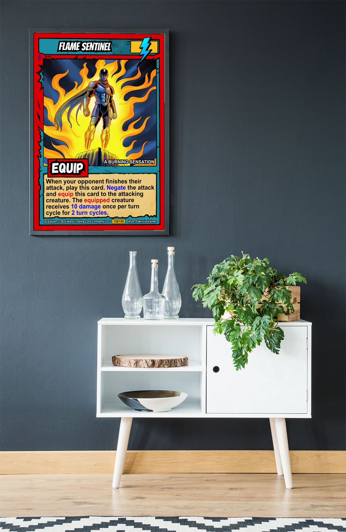 Flame Sentinel Gallery Canvas Print from Ward TCG