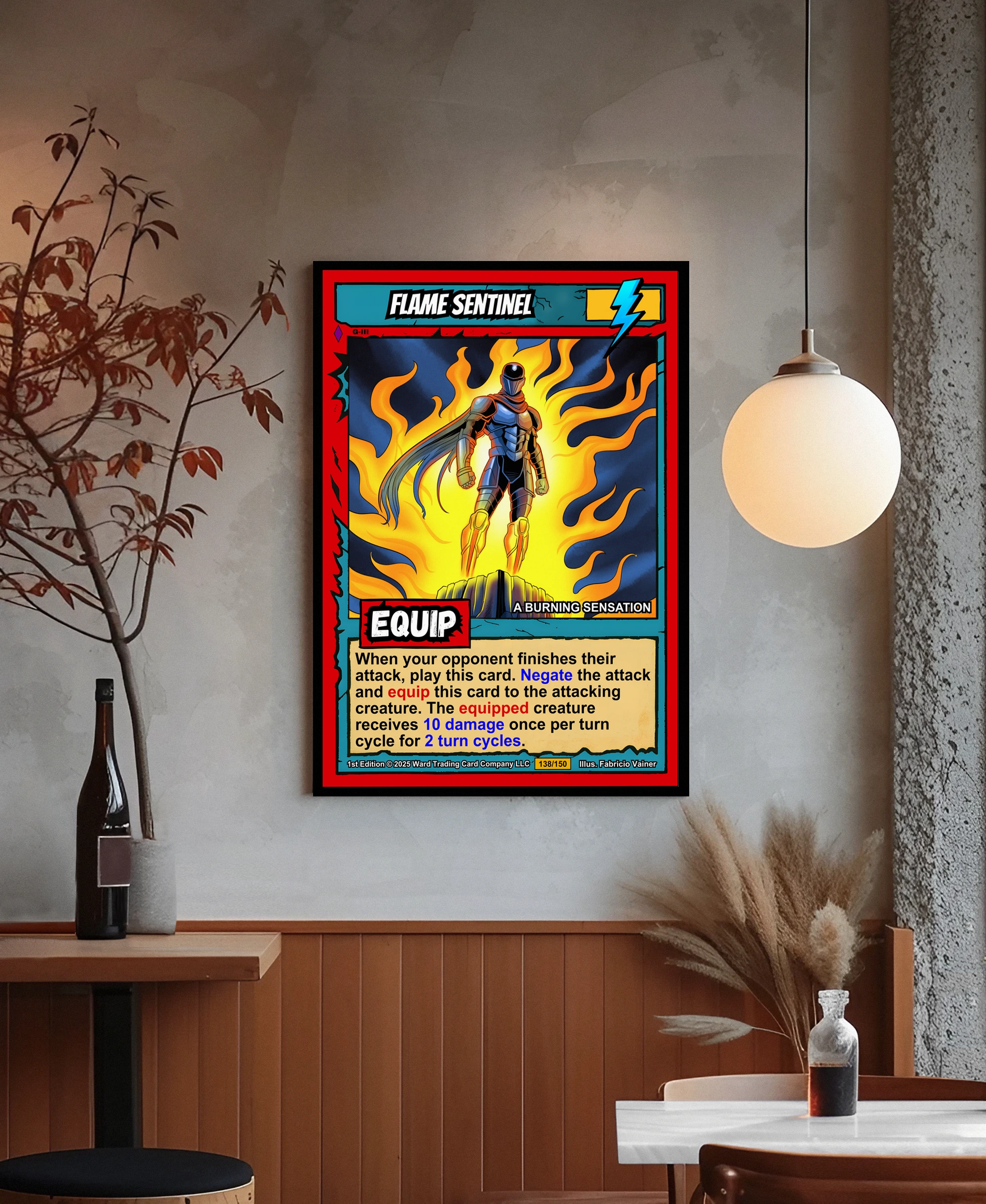 Flame Sentinel Gallery Canvas Print from Ward TCG - Image 4
