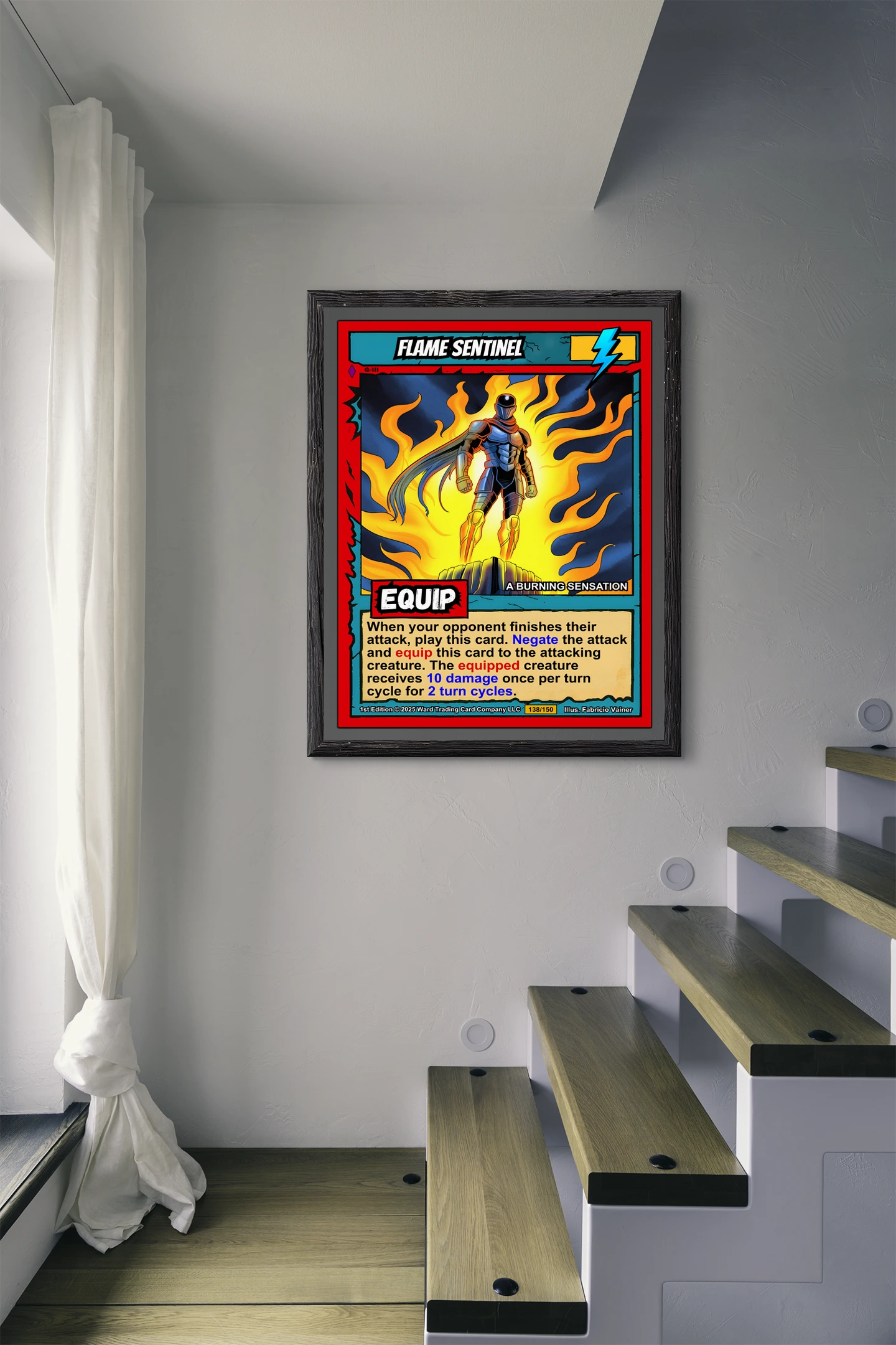 Flame Sentinel Gallery Canvas Print from Ward TCG - Image 3