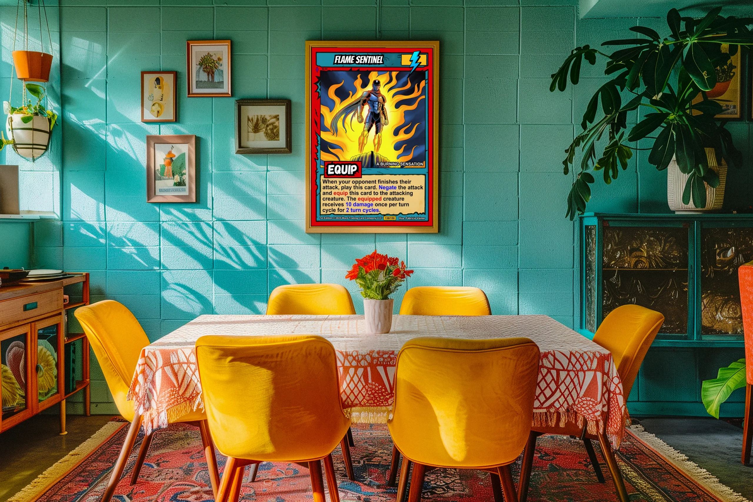 Flame Sentinel Gallery Canvas Print from Ward TCG - Image 5