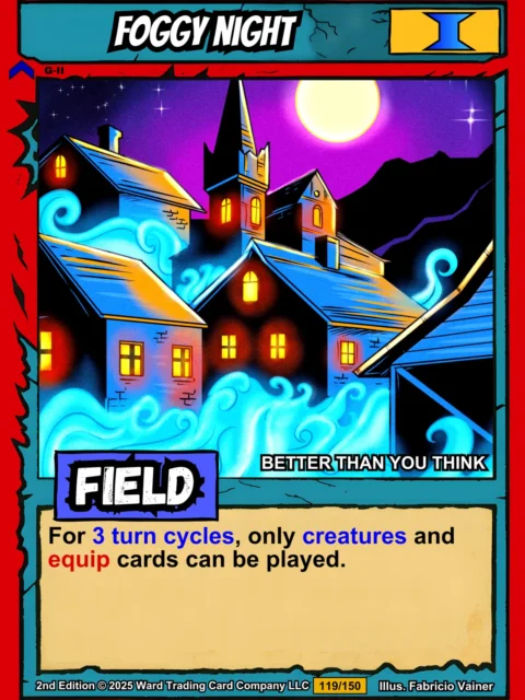 Alternative view of Foggy Night Canvas Art Print from Ward TCG