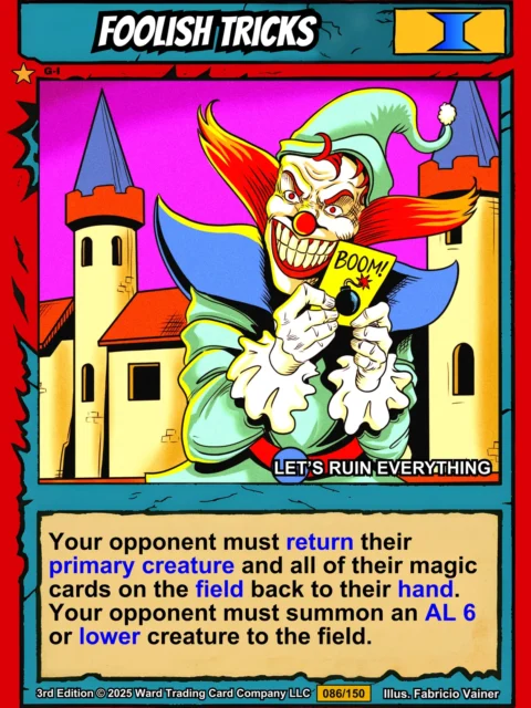 Alternative view of Foolish Tricks Fantasy Wall Art from Ward TCG