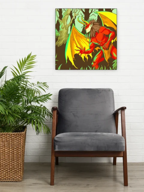 Forest Demon Art Canvas Art Print from Ward TCG