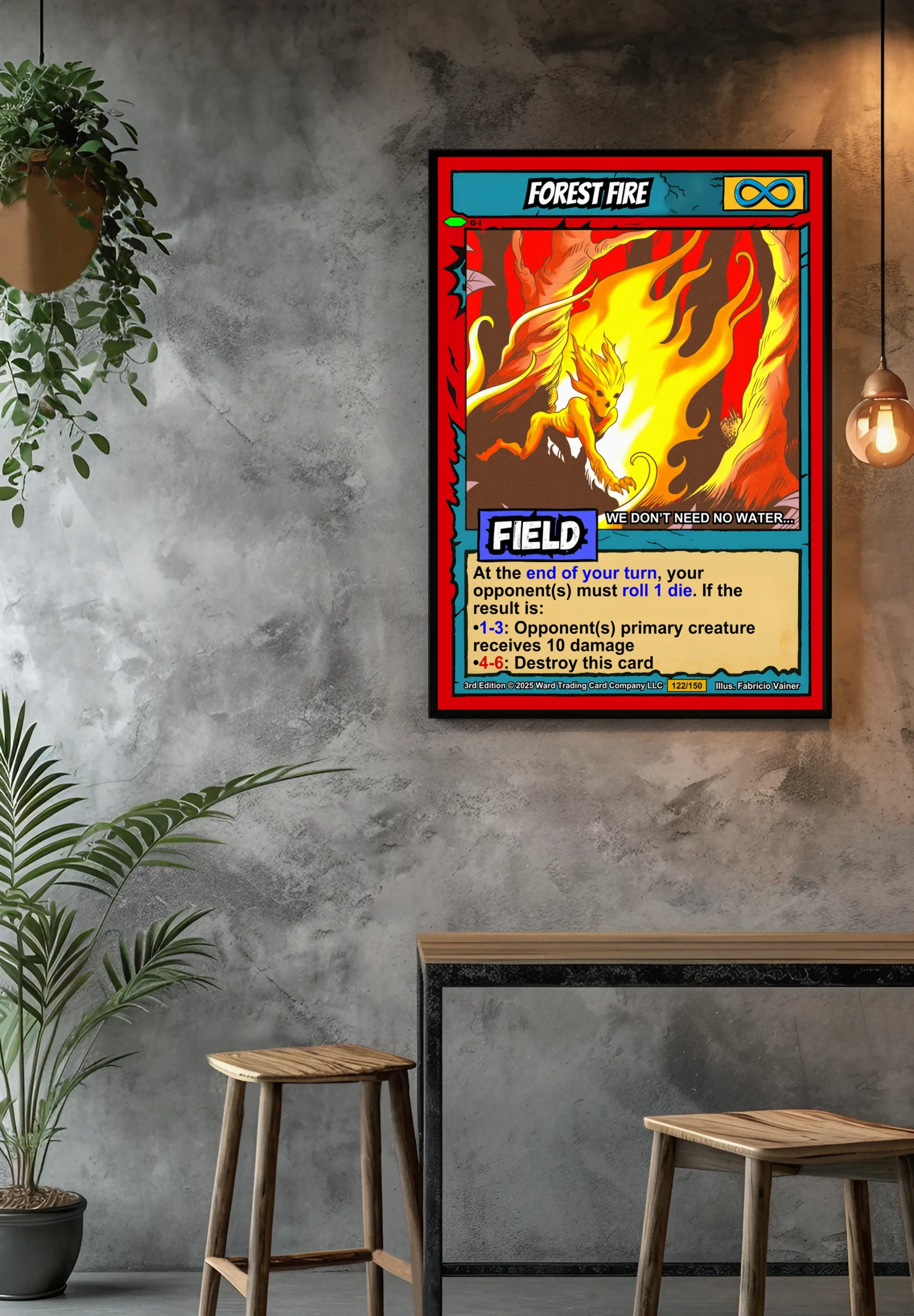 Forest Fire Fantasy Art Print from Ward TCG
