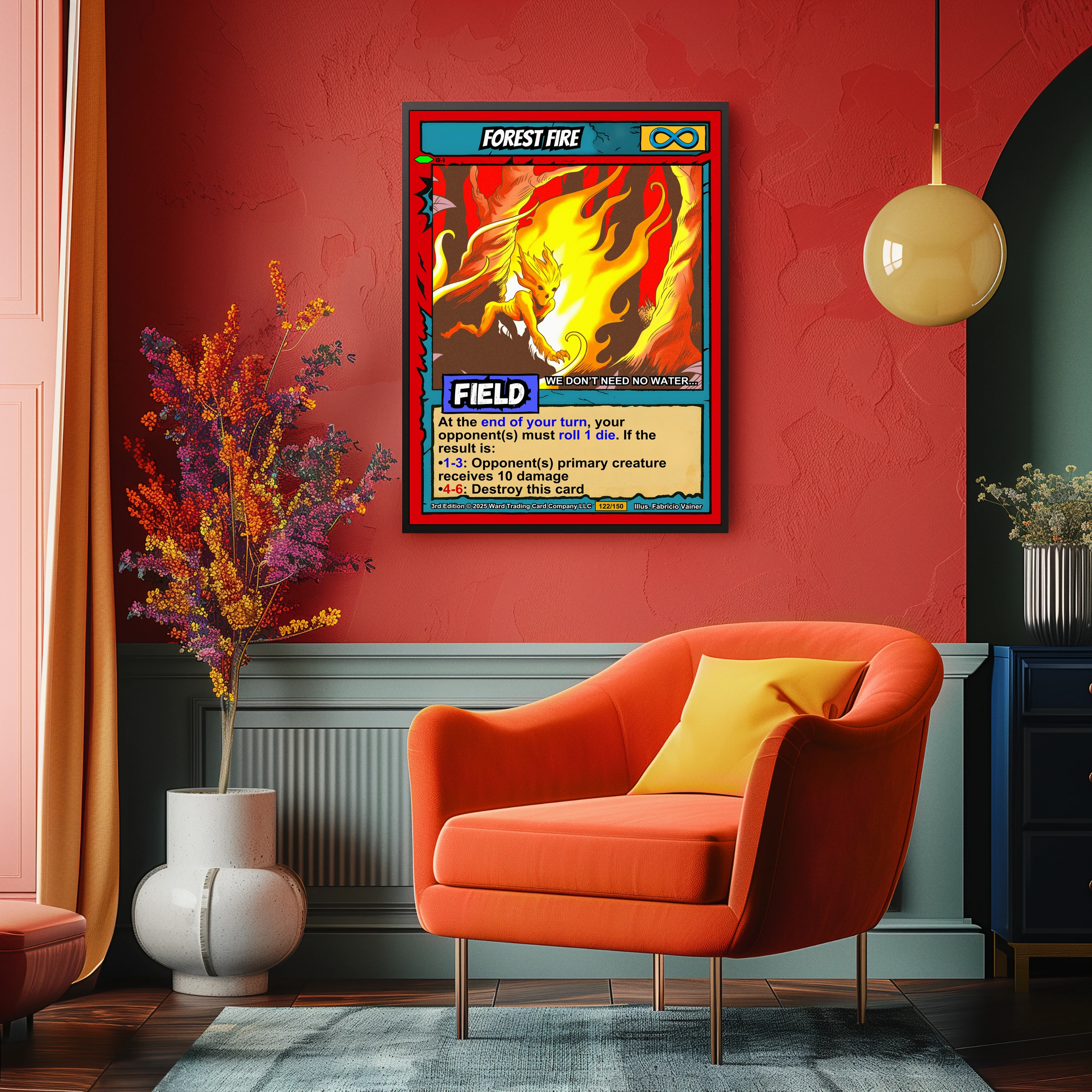 Forest Fire Fantasy Art Print from Ward TCG - Image 5