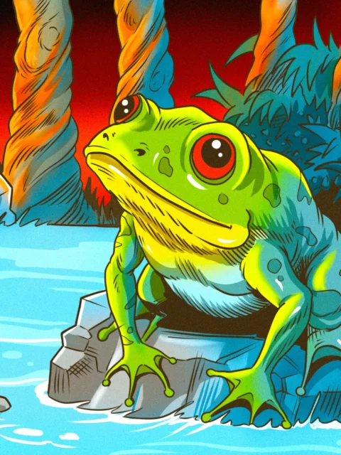 Alternative view of Frog Art Gallery Archival Print from Ward TCG