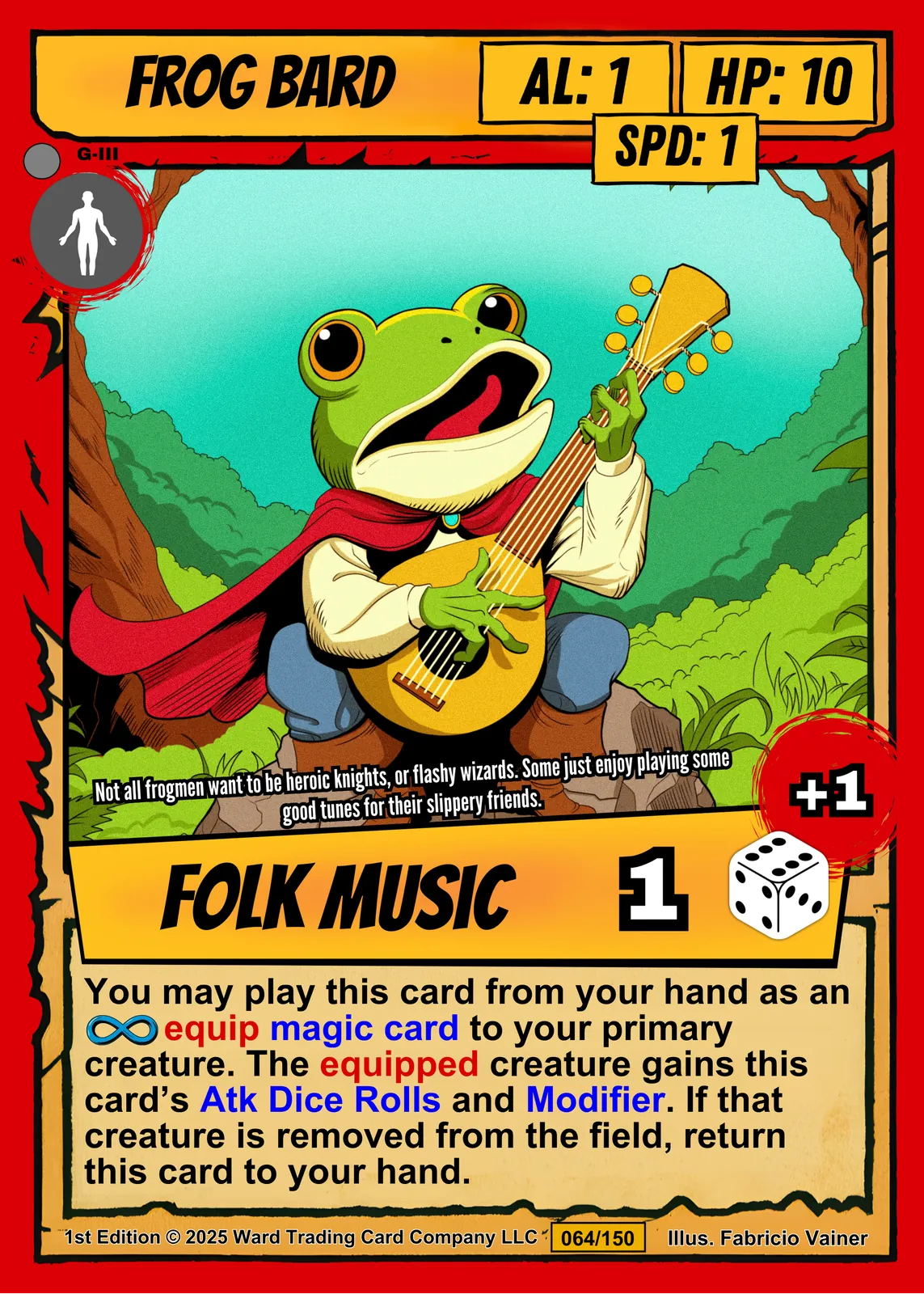 Frog Bard Fantasy Wall Art from Ward TCG - Image 2