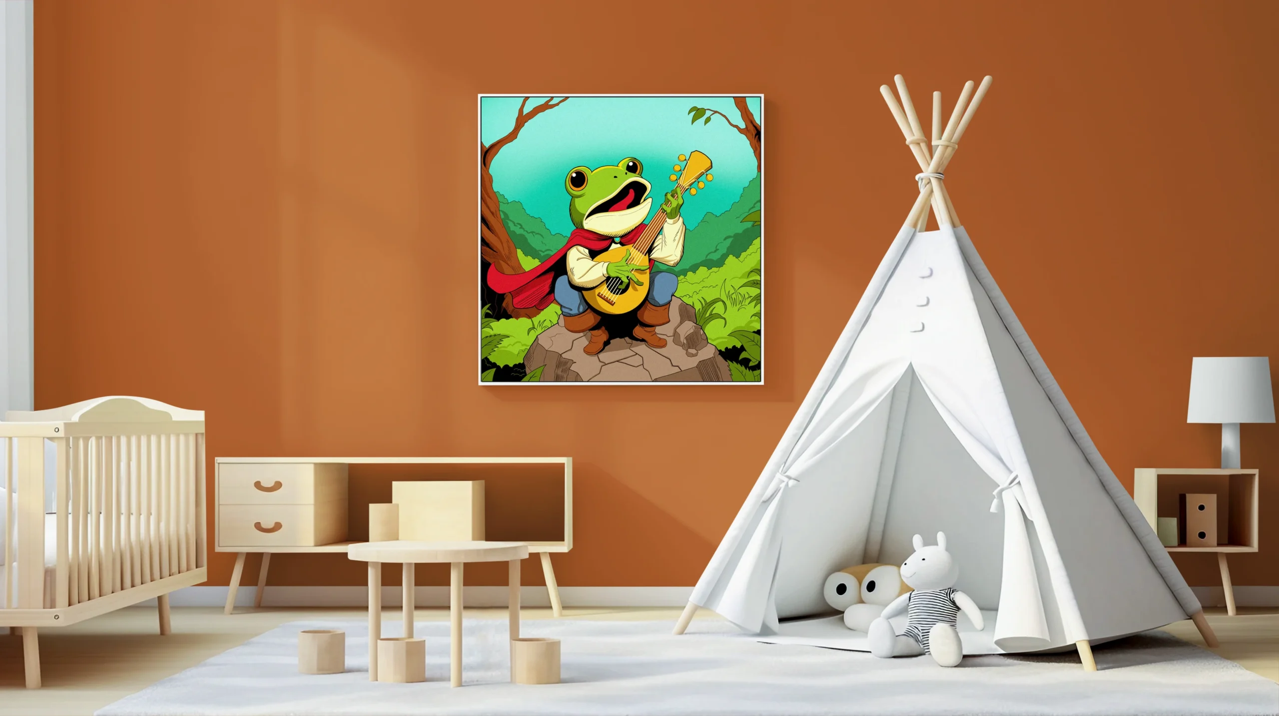 Frog Bard2 Art Canvas Art Print from Ward TCG - Image 3
