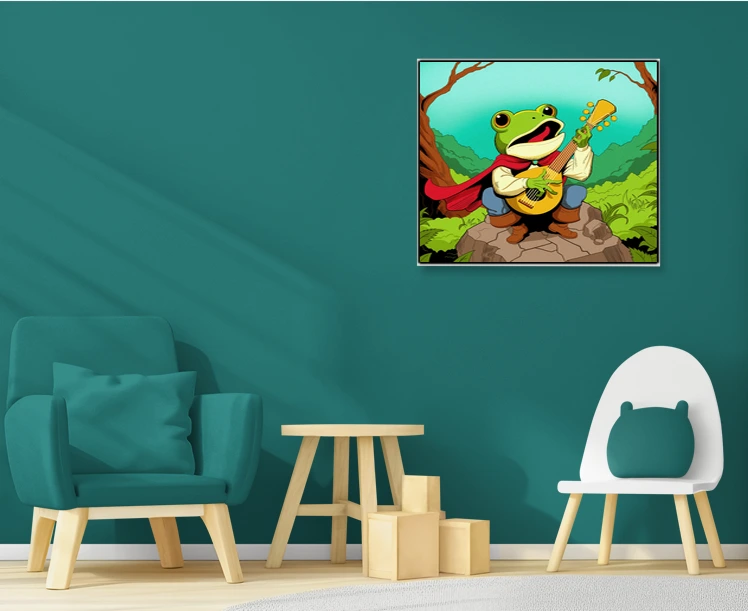 Frog Bard2 Art Canvas Art Print from Ward TCG - Image 5